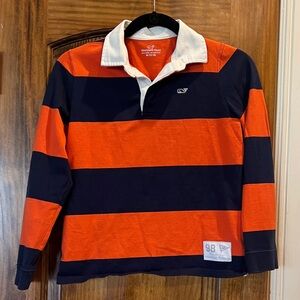 Vineyard Vines Bold Orange and Navy Rugby Shirt